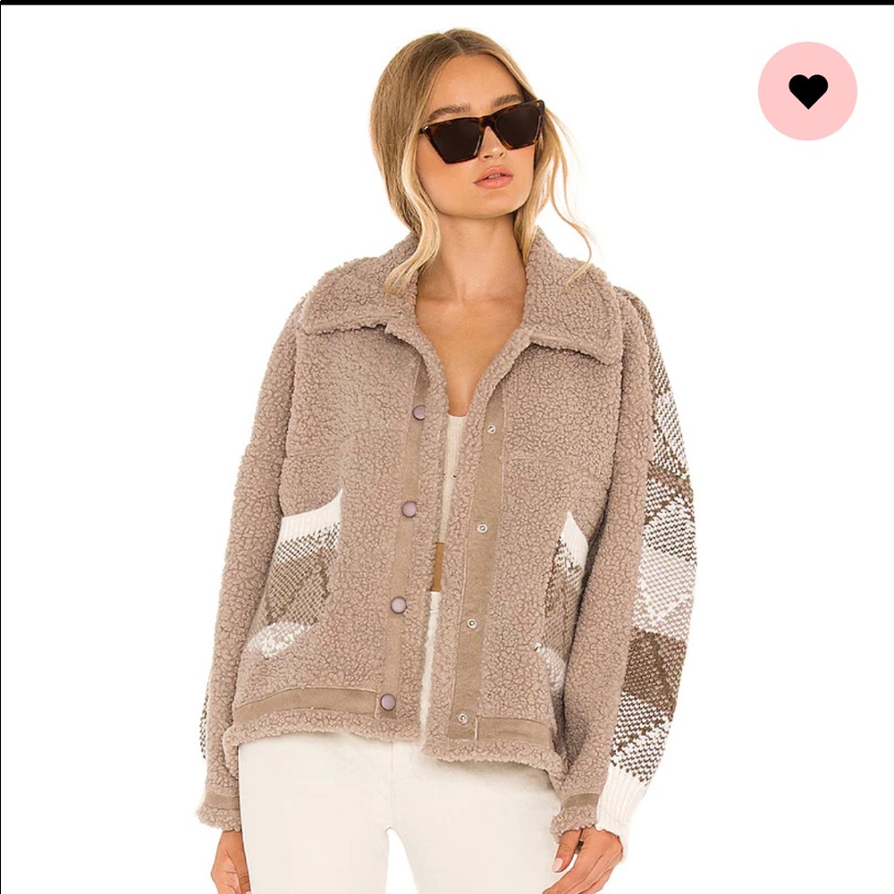 BLANKNYC Sherpa Button Front Jacket in Comfort Queen